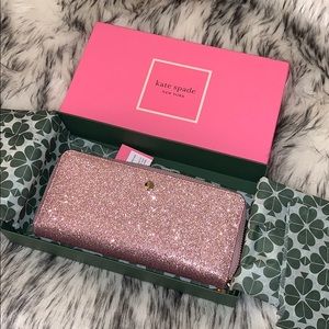 Kate Spade ♠️ Rose Gold Sparkle Wallet